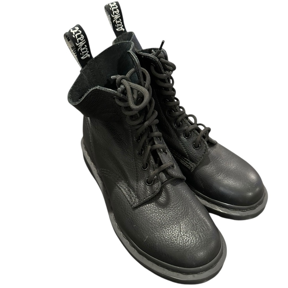 Dr. Doc Martens 1460 Pascal Mono Black Lace Up Boots 8-Hole 6 7 - Picture 3 of 12